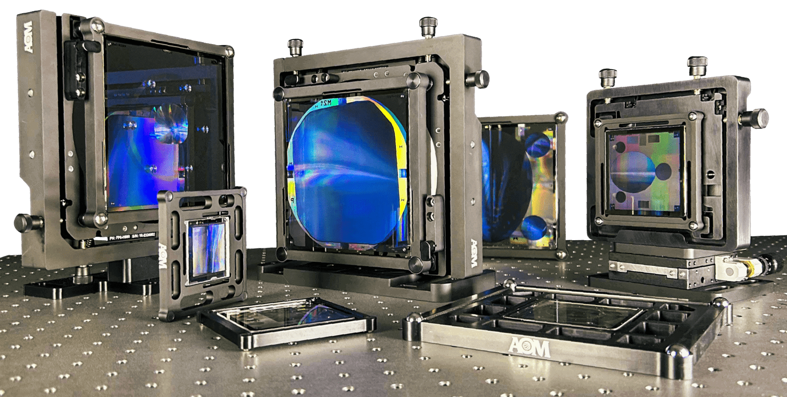Suite of AOM computer-generated holograms (CGHs) and stages