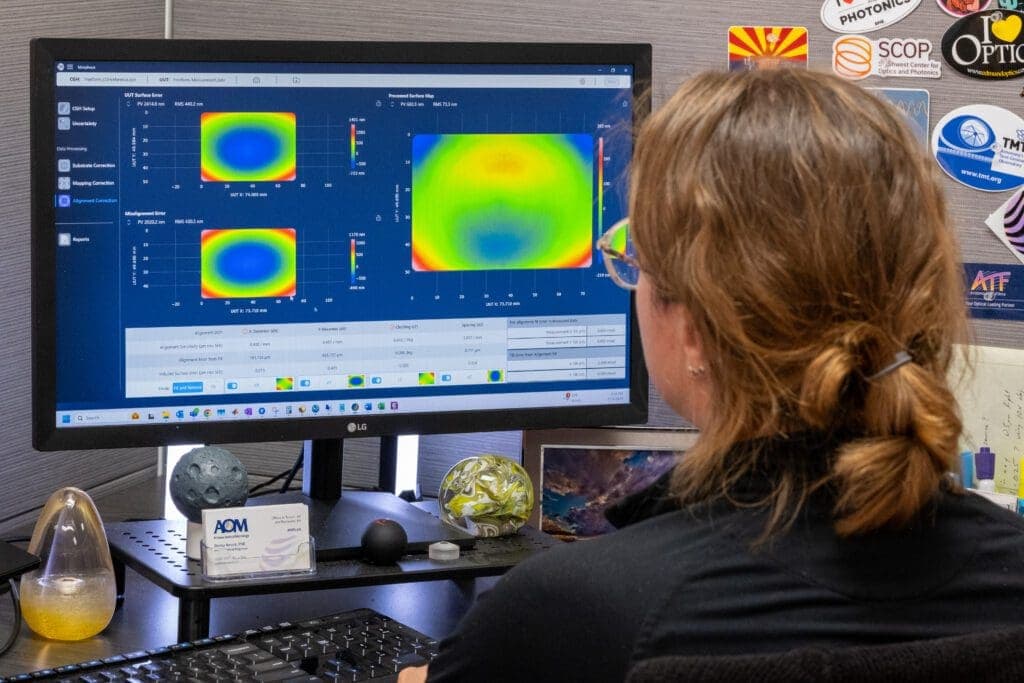 Dr. Shelby Ament does CGH data processing on her computer with Morpheus software.