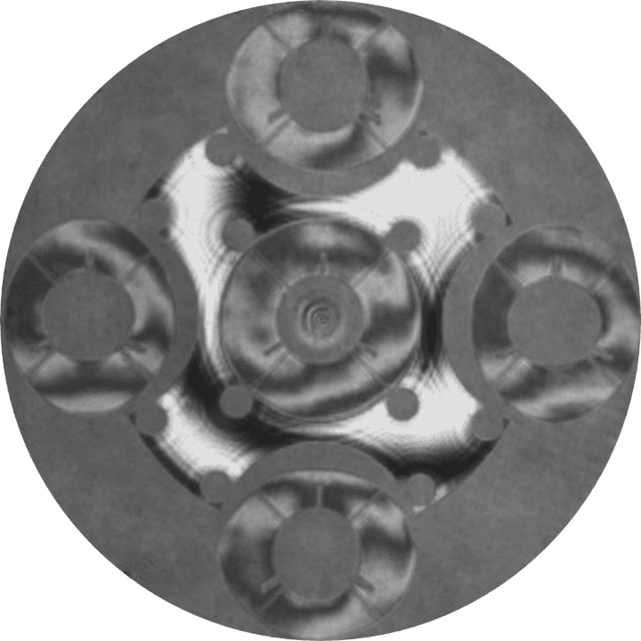 Test patterns from a computer-generated hologram (CGH)
